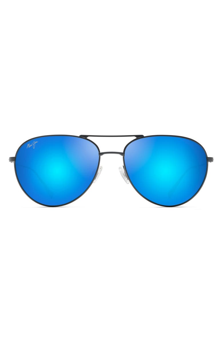 Maui Jim Walaka 57mm PolarizedPlus2<sup
®</sup
 Aviator Sunglasses, Main, color, Dove Grey