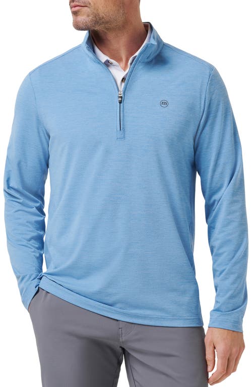Travismathew Heater Pro Quarter Zip Pullover In Blue