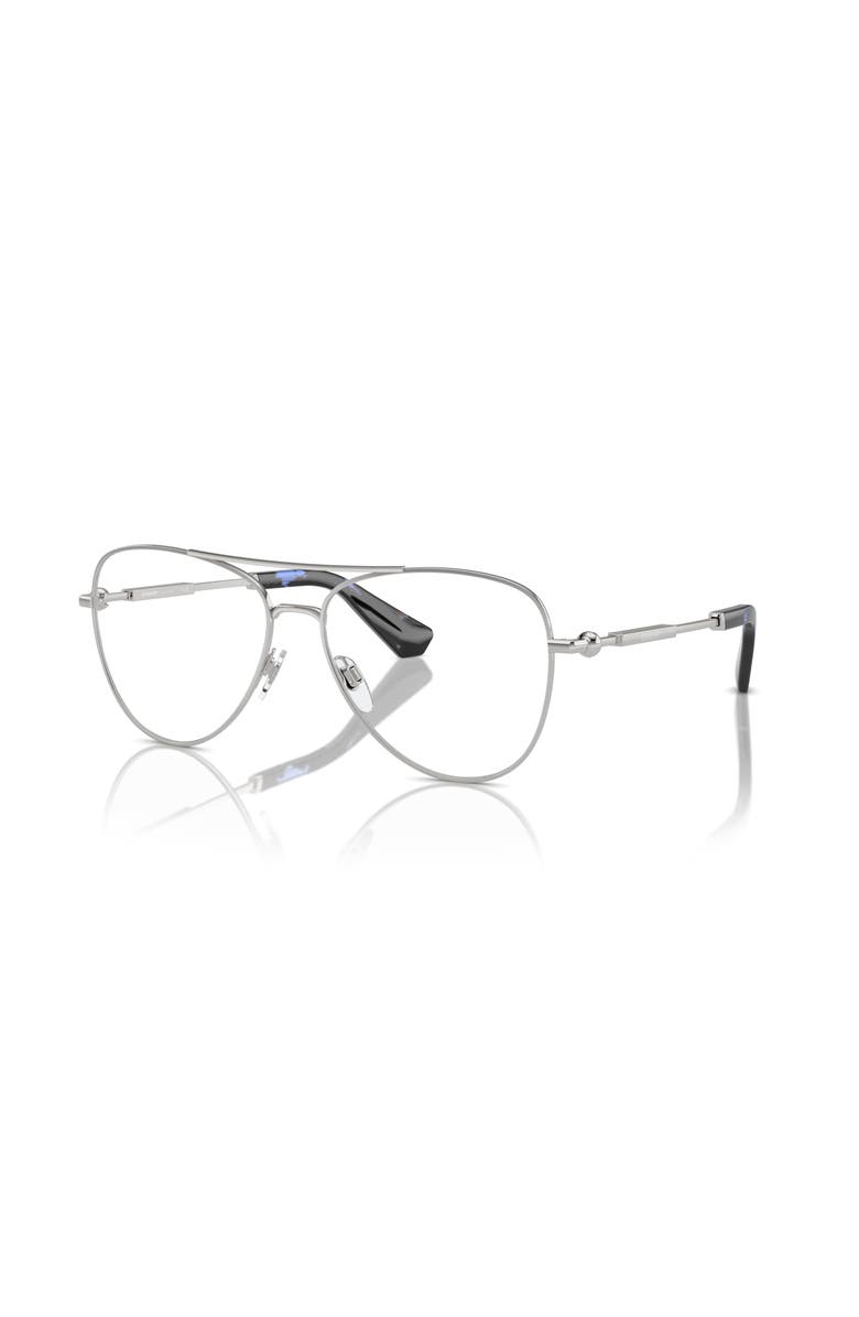 Burberry 57mm Pilot optical glasses, Main, color, Silver