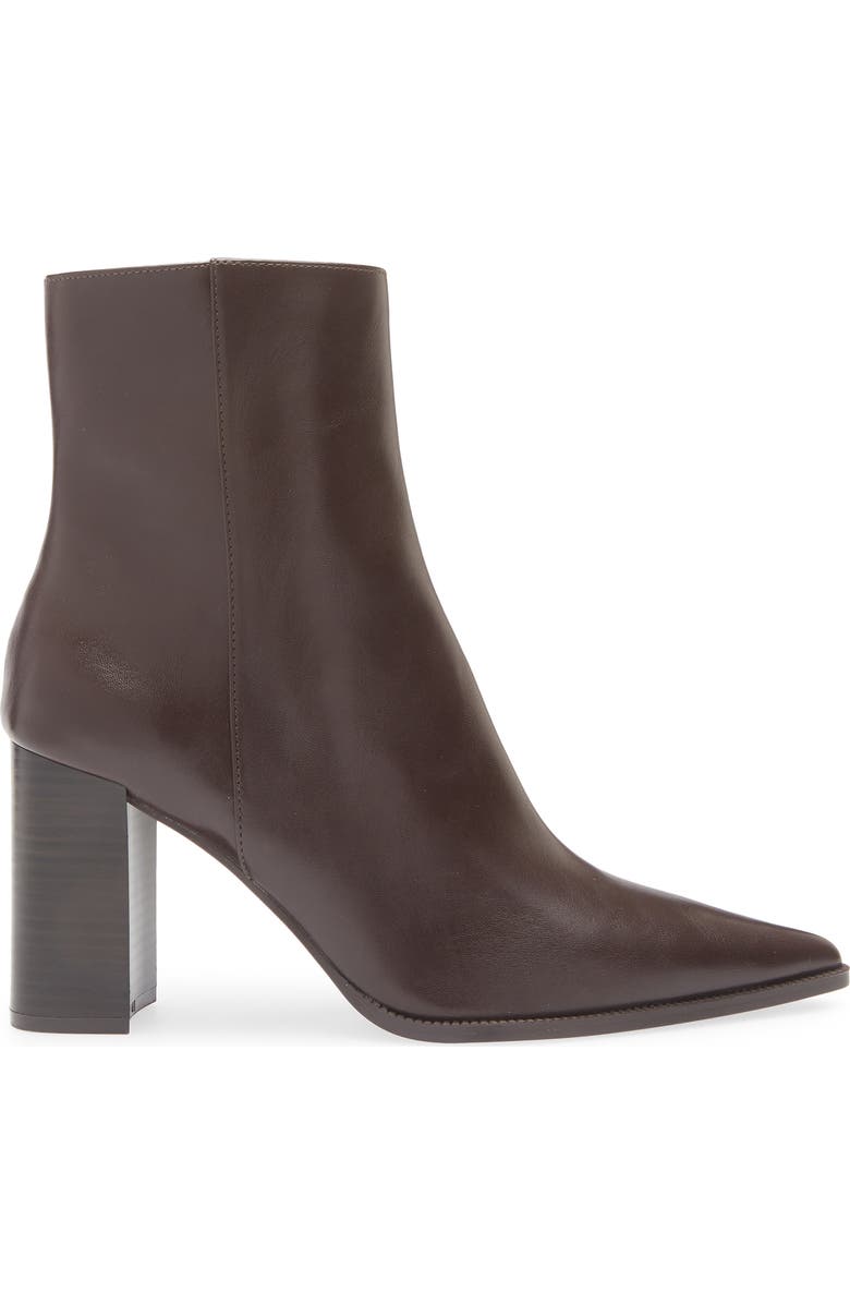 MANGO Nino Block Heel Bootie, Alternate, color, Chocolate