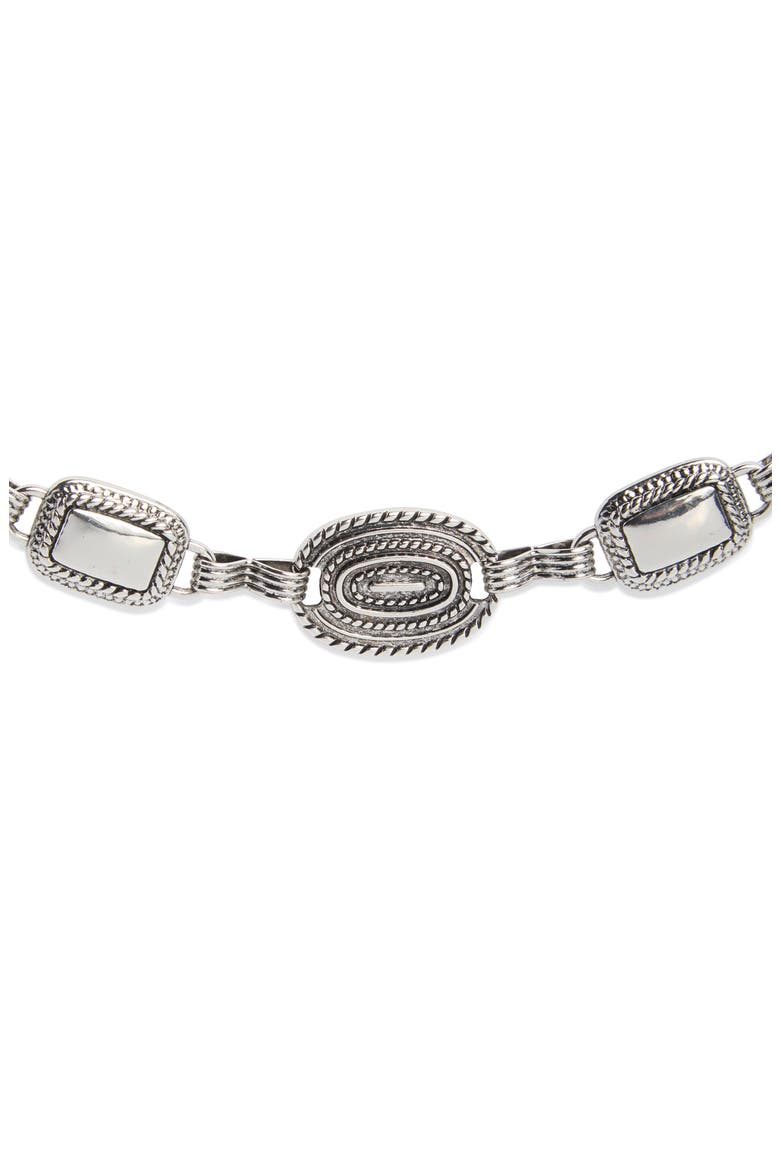 Mixed Braided Chain Belt, Alternate, color, SILVER