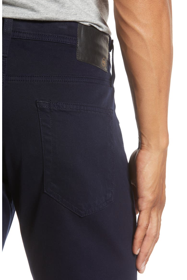Tellis Sueded Stretch Sateen Slim Leg Pants (Nordstrom Exclusive), Alternate, color, RICH NAVY
