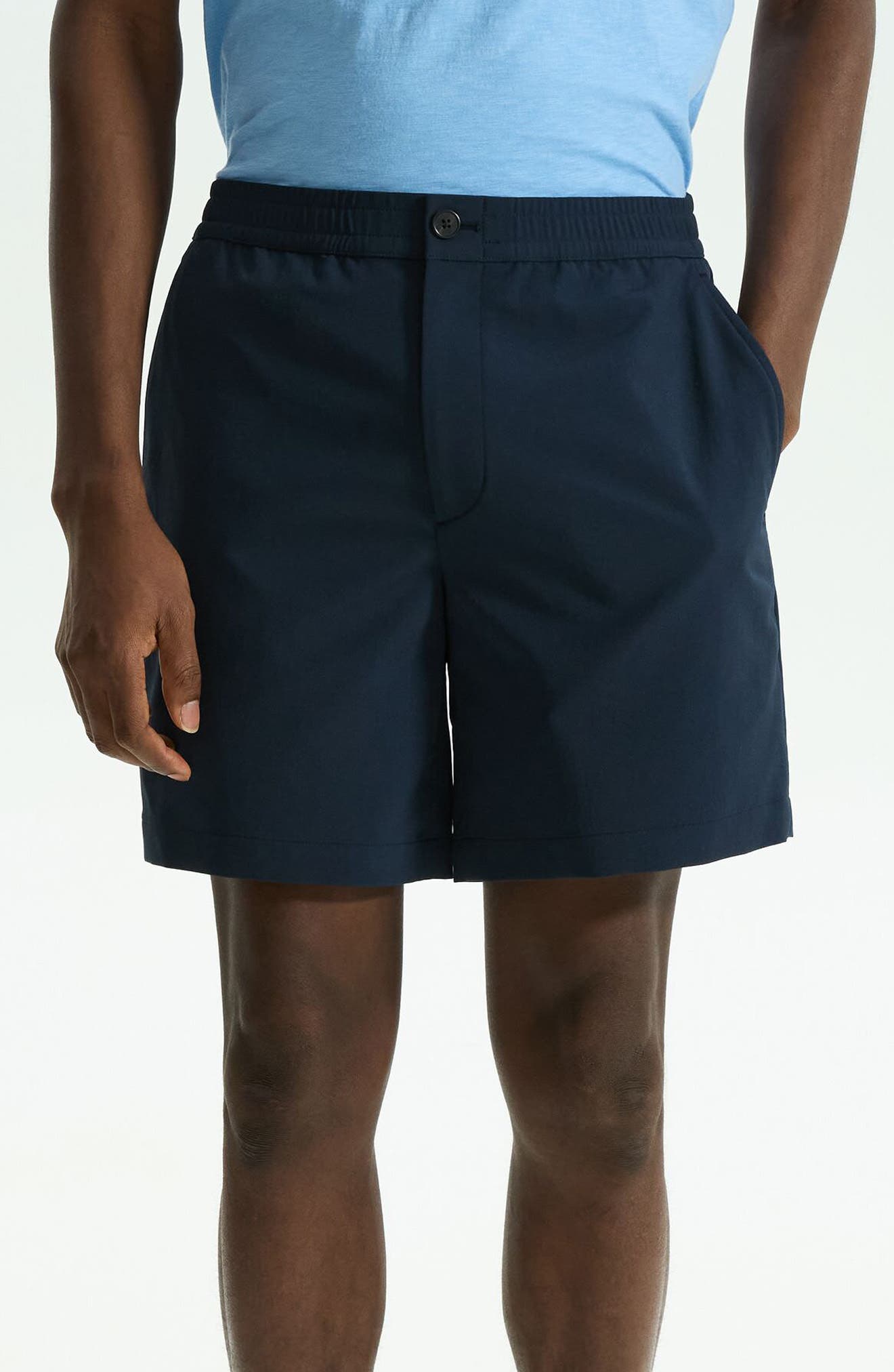 Theory Larin Flat Front Drawstring Shorts