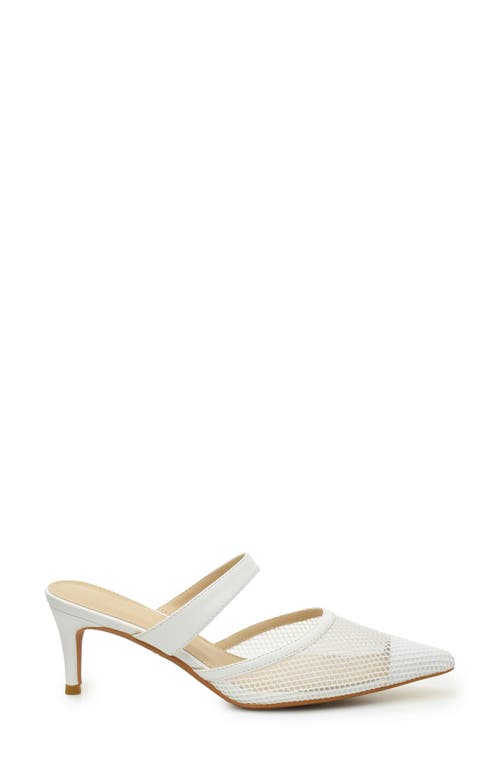 Nicole Miller Mesh Mule In White