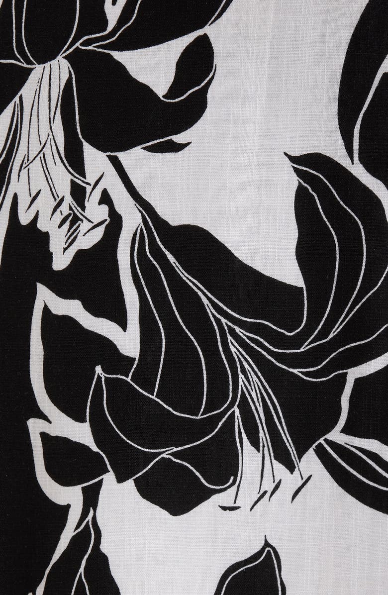 CeCe Floral Faux Wrap Maxi Dress, Alternate, color, Rich Black