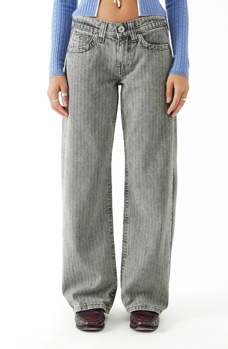 BDG Urban Outfitters Kayla Herringbone Stripe Wide Leg Jeans, Main, color, 