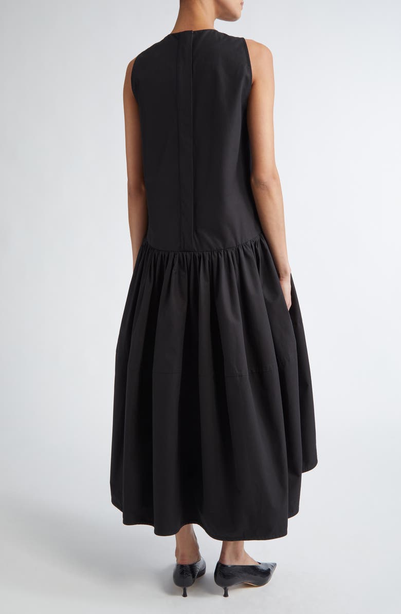 Jil Sander Organic Cotton Poplin High-Low Midi Dress, Alternate, color, 