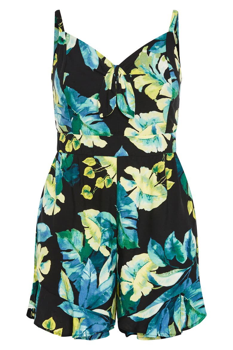 Oasis Floral Romper, Alternate, color, TROPICAL OASIS
