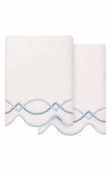 Diamond Chain Scallop Set of 2 Hand Towels