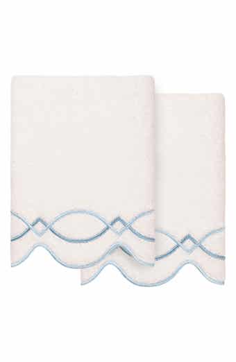 Diamond Chain Scallop Set of 2 Hand Towels