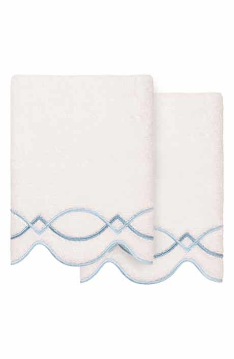 Diamond Chain Scallop Set of 2 Hand Towels