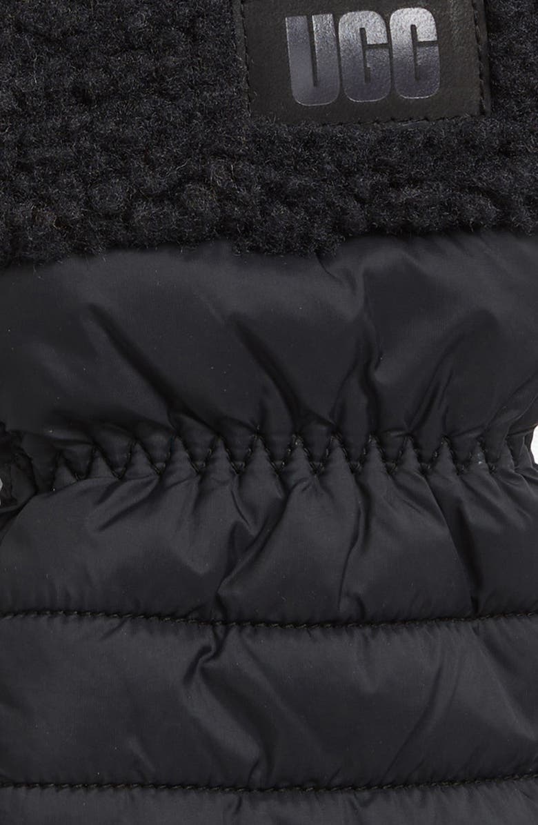 UGG<sup>®</sup> AW UGGfluff Cuff Gloves, Alternate, color, Black