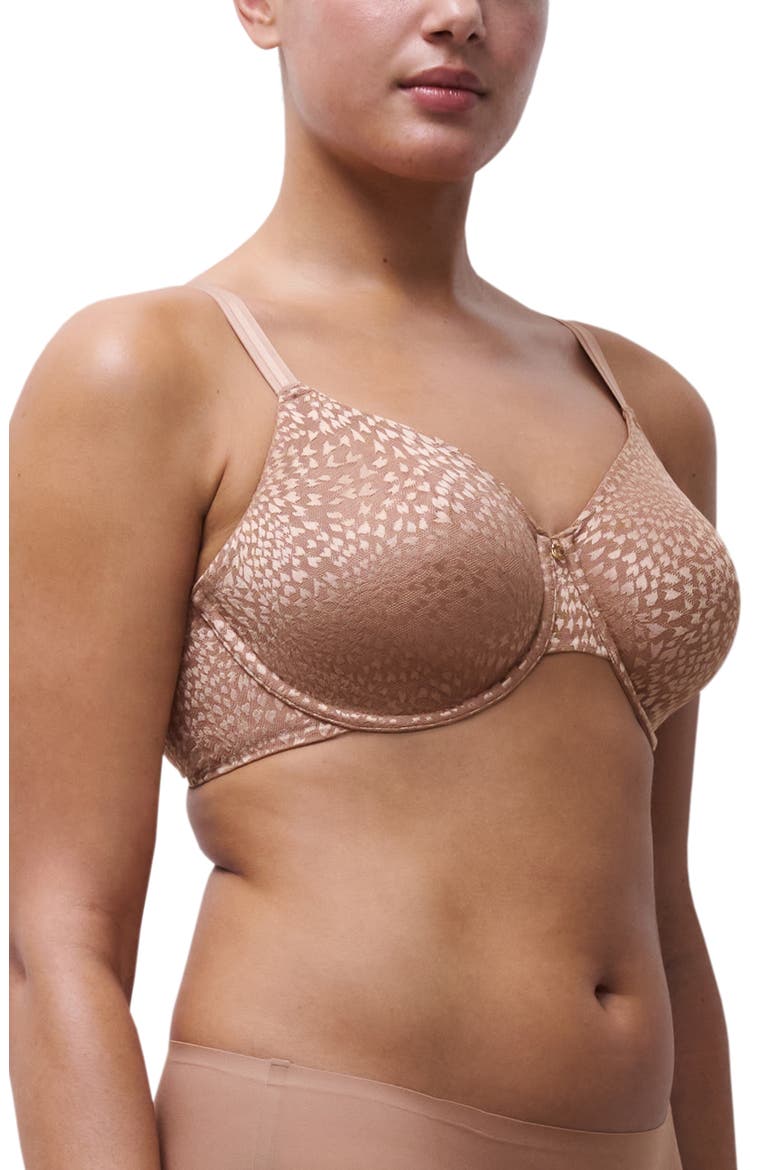 Magique Underwire Back Smoothing Minimizer Bra, Alternate, color, COFFEE LATTE