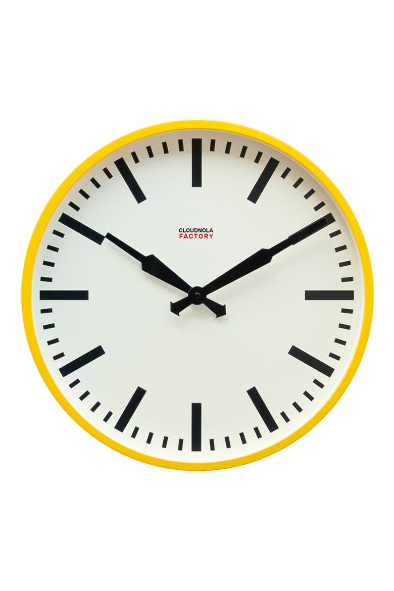 Factory Wall Station Clock, Main, color, YELLOW