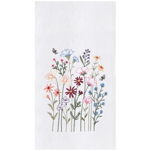 C & F Home C&f Home Botanical Blooms Bee Kitchen And Bathroom Embroidered Hand Towel In Multi