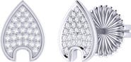 LuvMyJewelry Raindrop Diamond Stud Earrings