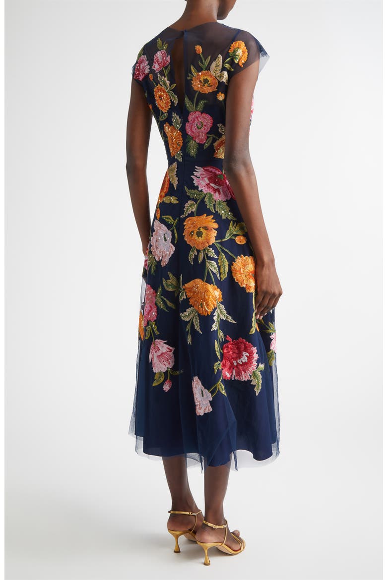 Poppy Sequin Embroidered Tulle Gown, Alternate, color, MIDNIGHT MULTI