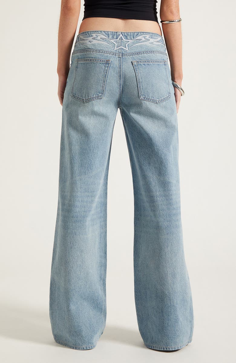 PacSun Casey Low Rise Baggy Pants, Alternate, color, Medium Indigo