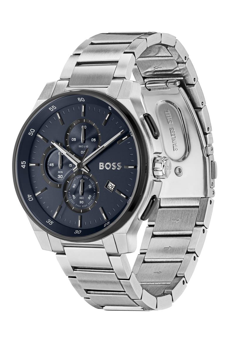 Peak 2.0 Chronograph Bracelet Watch, 45mm, Alternate, color, BLUE