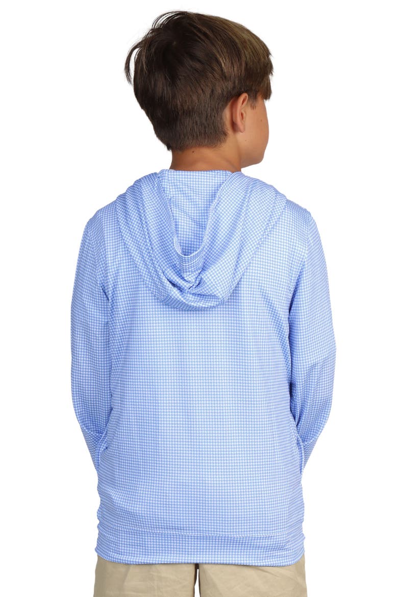 Kids' Houndstooth Performance Hoodie, Alternate, color, BLUE