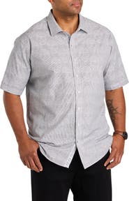 Synrgy by DXL Big & Tall Jacquard Skull Pattern Sport Shirt