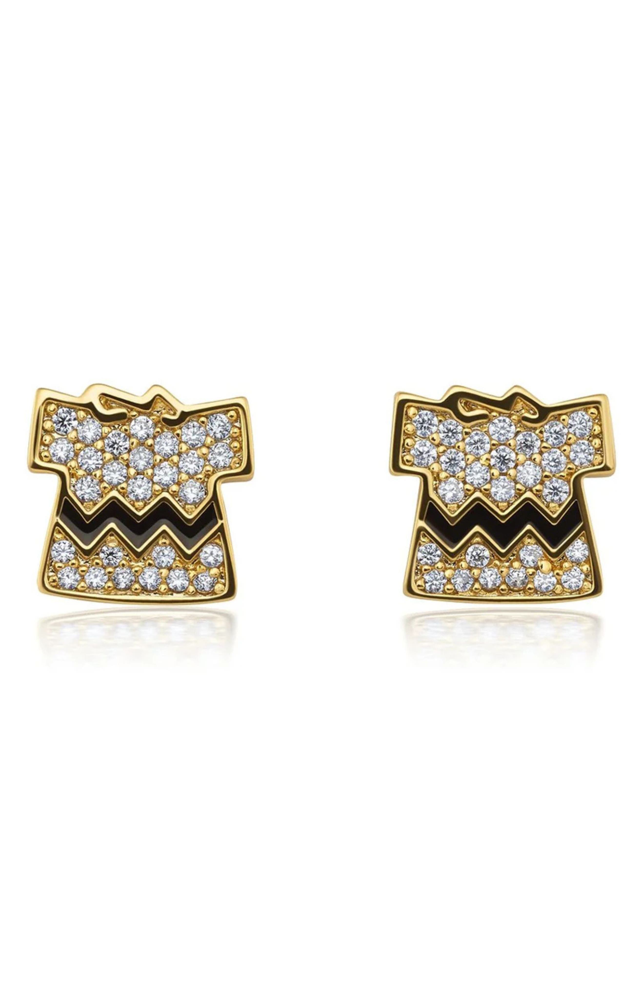 selected 18KT YELLOW GOLD / CLEAR STONE