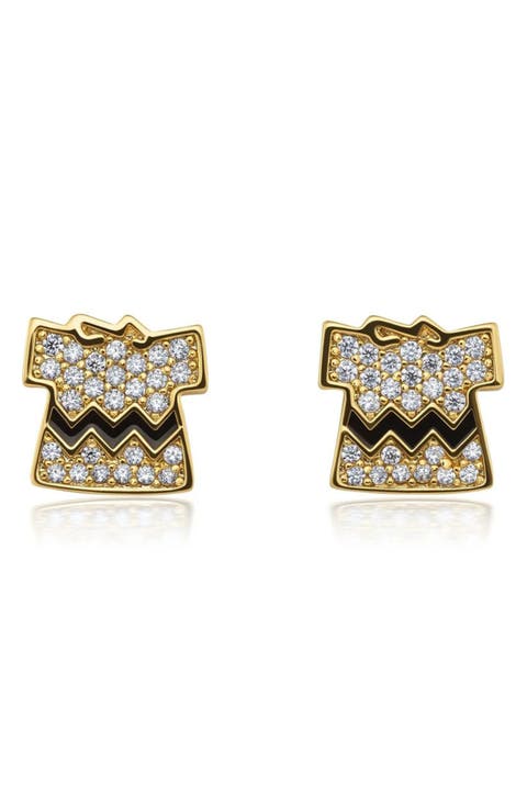 Charlie Brown Shirt Stud Earrings