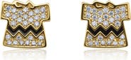 Crislu Charlie Brown Shirt Stud Earrings