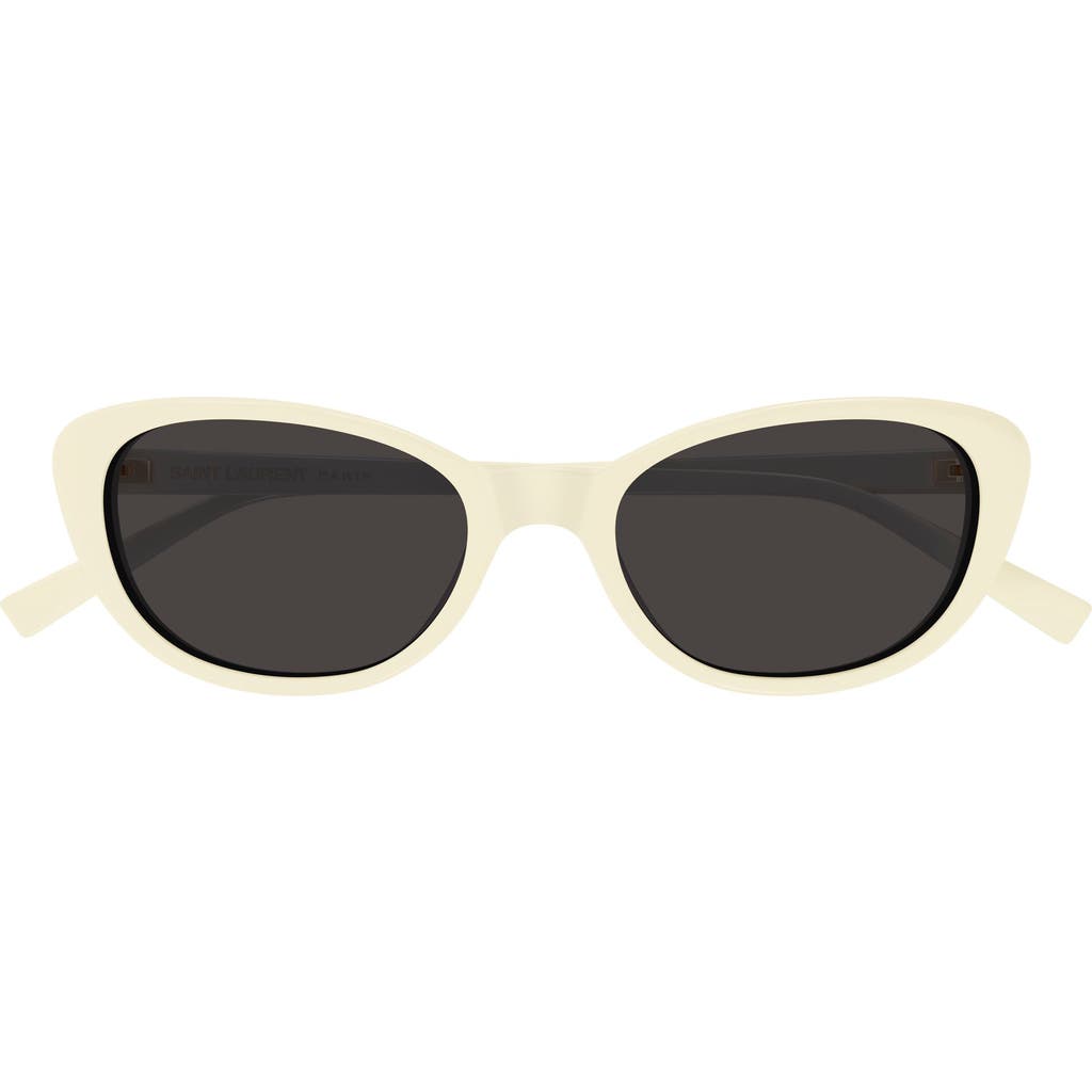 Saint Laurent 52mm Cat Eye Sunglasses In White