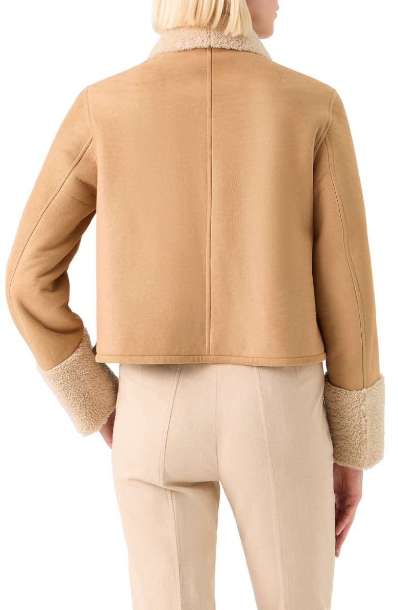 Akris Cady Reversible Genuine Shearling Jacket, Alternate, color, Beige