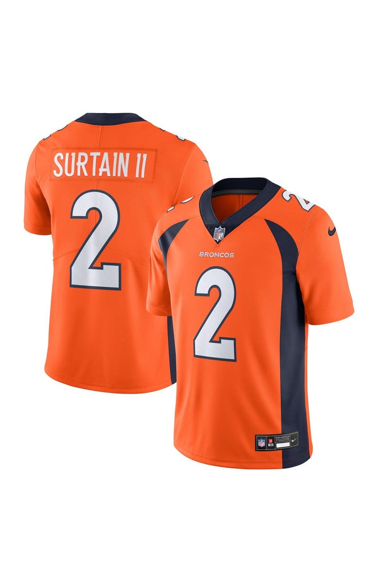Nike Men's Nike Patrick Surtain II Orange Denver Broncos  Vapor Untouchable Limited Jersey, Alternate, color, 
