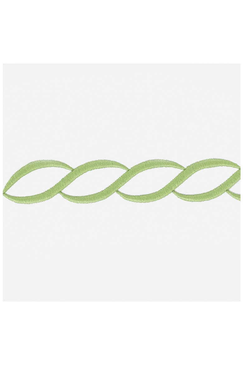 Classic Chain Cotton Percale Flat Sheet, Alternate, color, SPRING GREEN