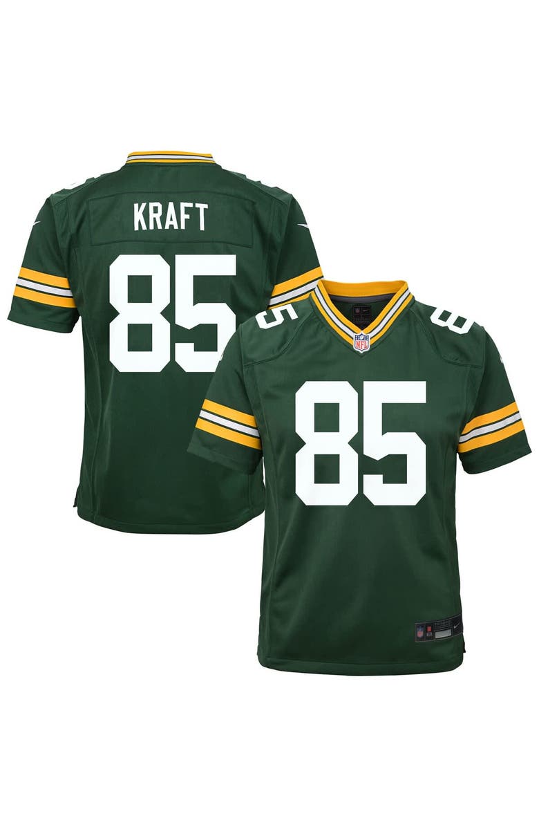Nike Youth Nike Tucker Kraft Green Green Bay Packers Team Game Jersey, Main, color, 
