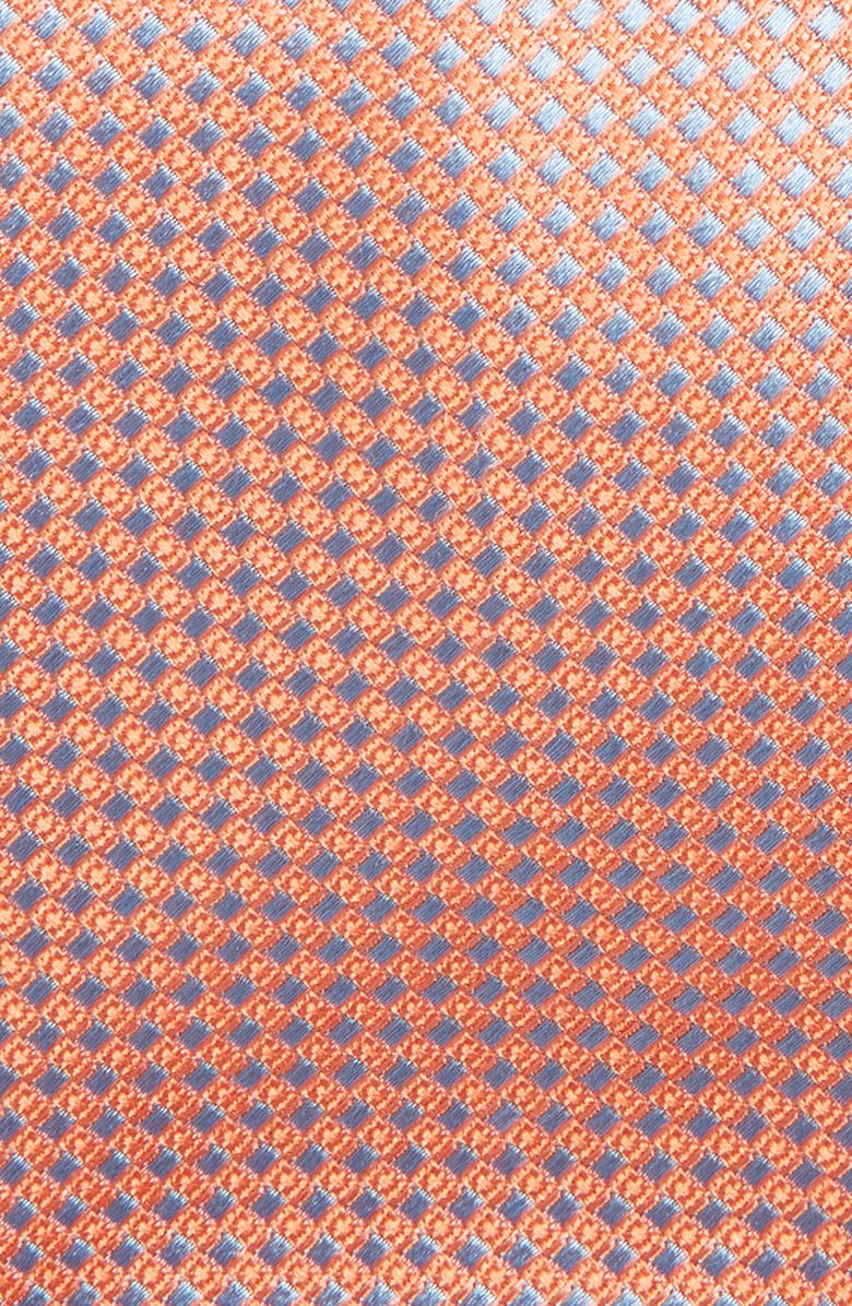 Canali Neat Silk Tie, Alternate, color, Orange