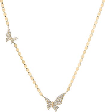 Chrysalini Double Butterfly Necklace-EN3421