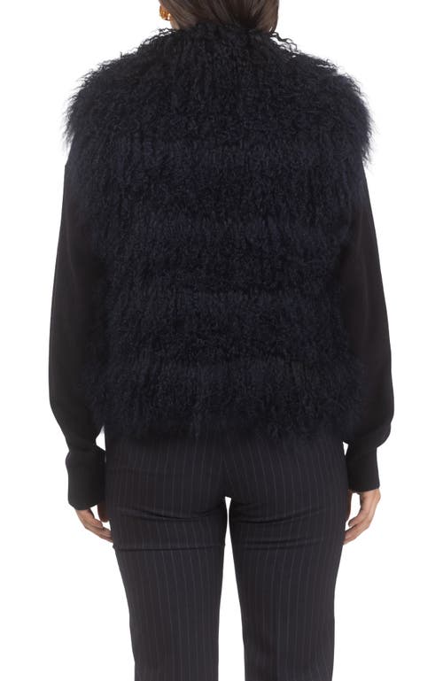 Gorski Select Mongolian Lamb Vest In Blue