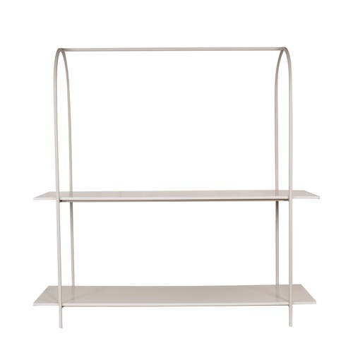 Storied Home Metal Shelf With 2 Shelves And Rod, B Pink In Neutral