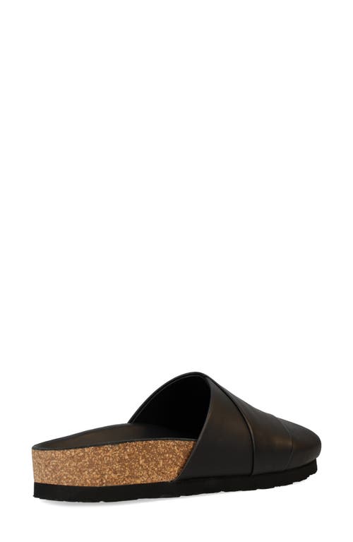 Eileen Fisher Edge Womens Leather Thong Sandals In Black