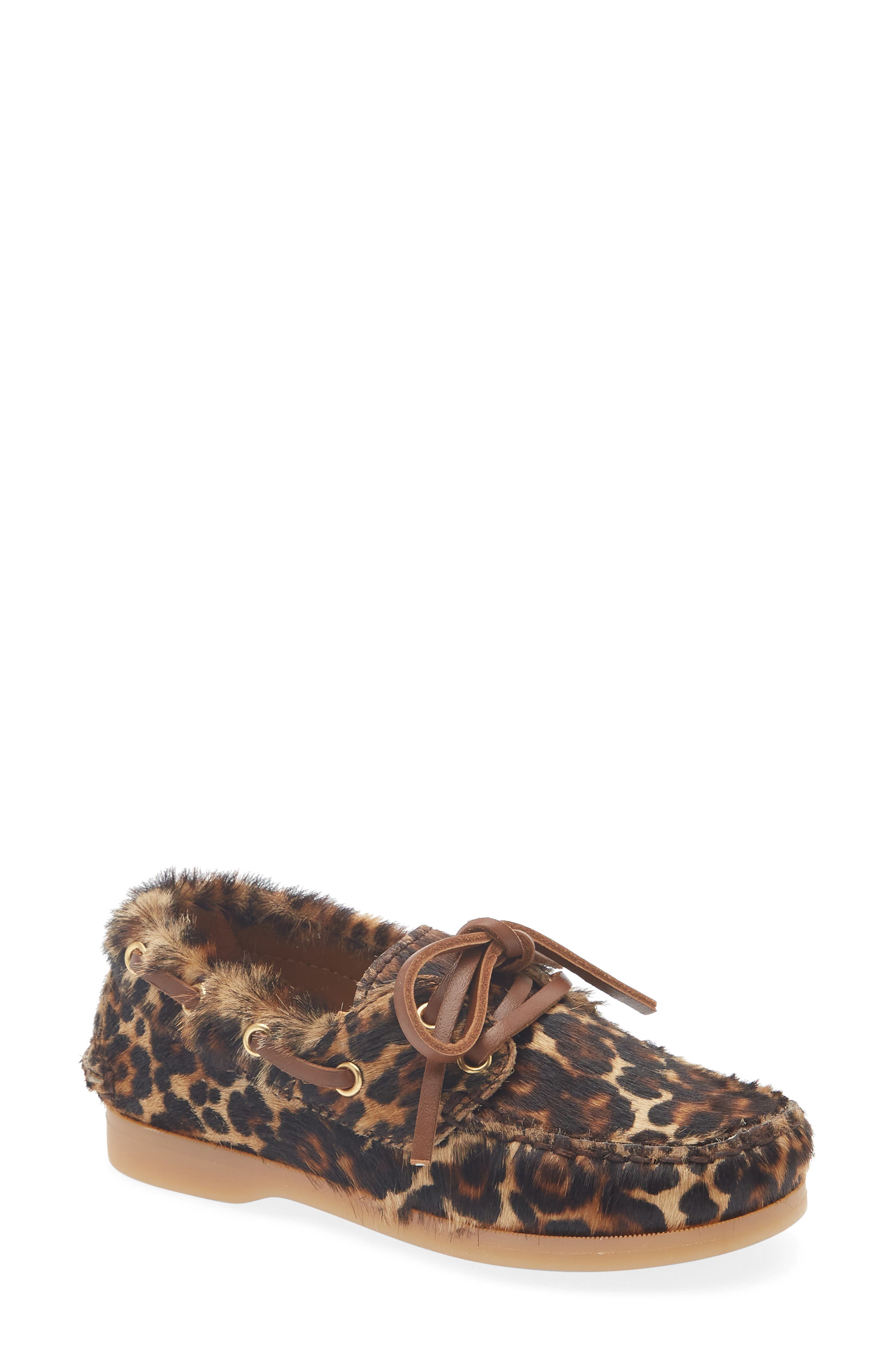 Kids' Cruise Genuine Calf Hair Loafer, Main, color, BEIGE BLACK LEO/ BLACK/