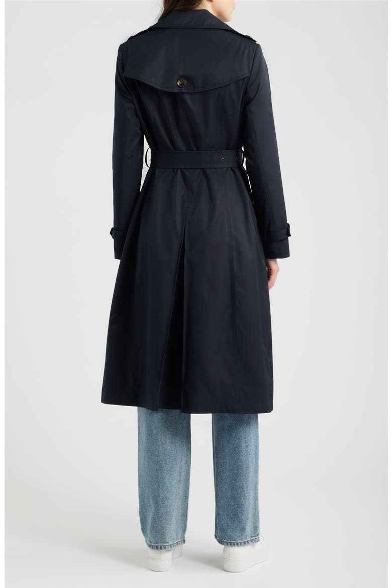 Tie Belt Trench Coat, Alternate, color, NAVY