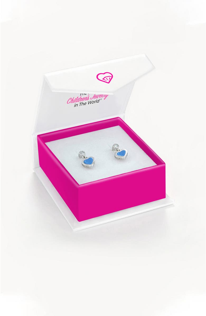 In Season Jewelry Turquoise Heart Dangle Girl Earrings, Alternate, color, Aqua Blue