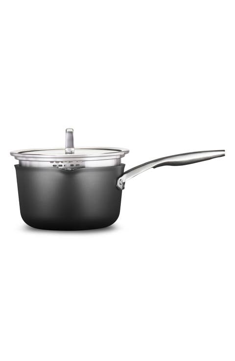 Premier Hard Anodized Nonstick 3.5-Quart Saucepan with Lid