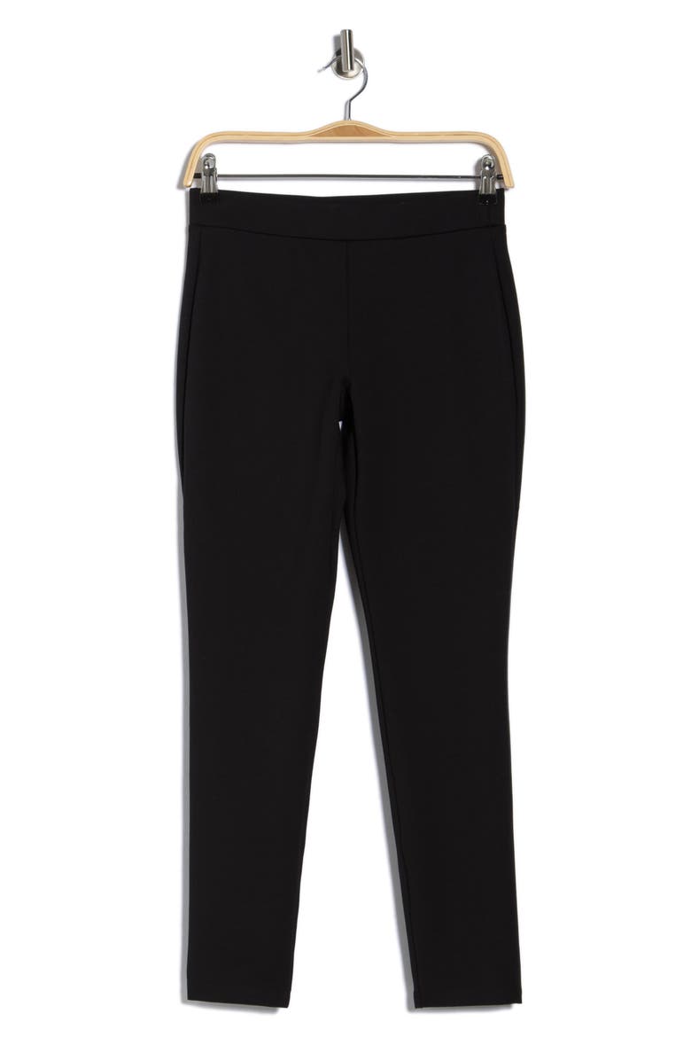 Shawn Pull-On Ponte Pants, Alternate, color, BLACK