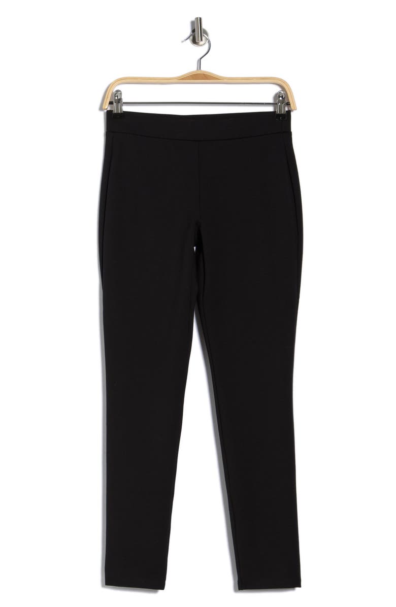 Theory Shawn Pull-On Ponte Pants, Main, color, Black