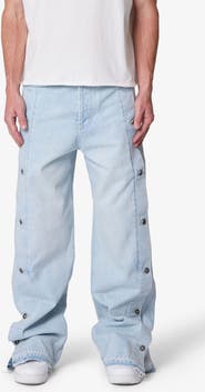 mnml Offset Button Baggy Jeans