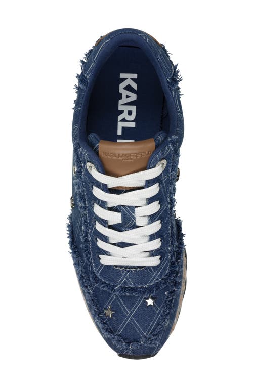 Karl Lagerfeld Paris Meaza Low Top Sneaker In Blue