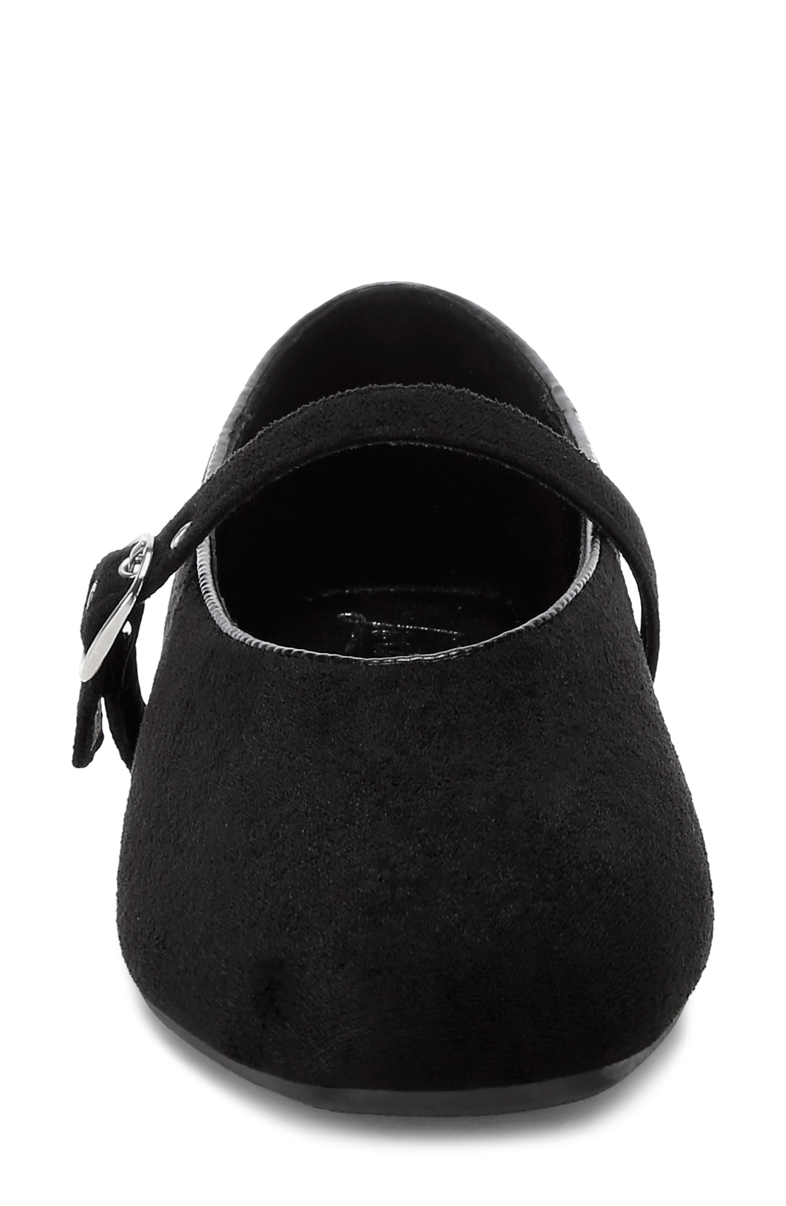 Ninily Leather Mary Jane Flat, Alternate, color, BLACK SUEDE