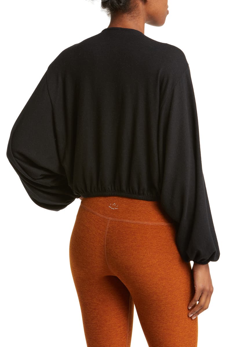 Beyond Yoga Wrapped Up Pullover, Alternate, color, Black