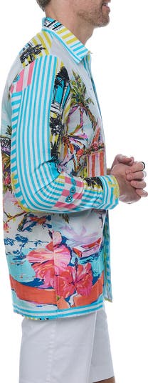 Linen & Cotton Long Sleeve Resort Shirt