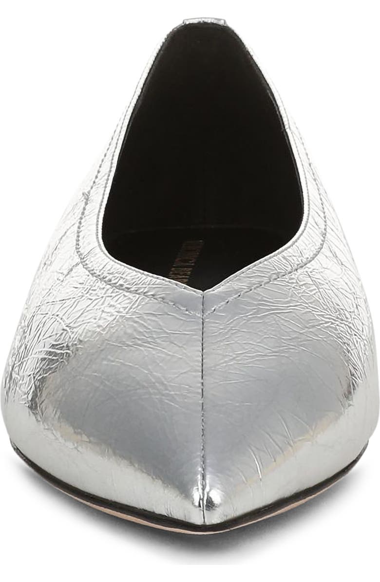 Veronica Beard Bancroft Pointed Toe Flat, Alternate, color, Silver